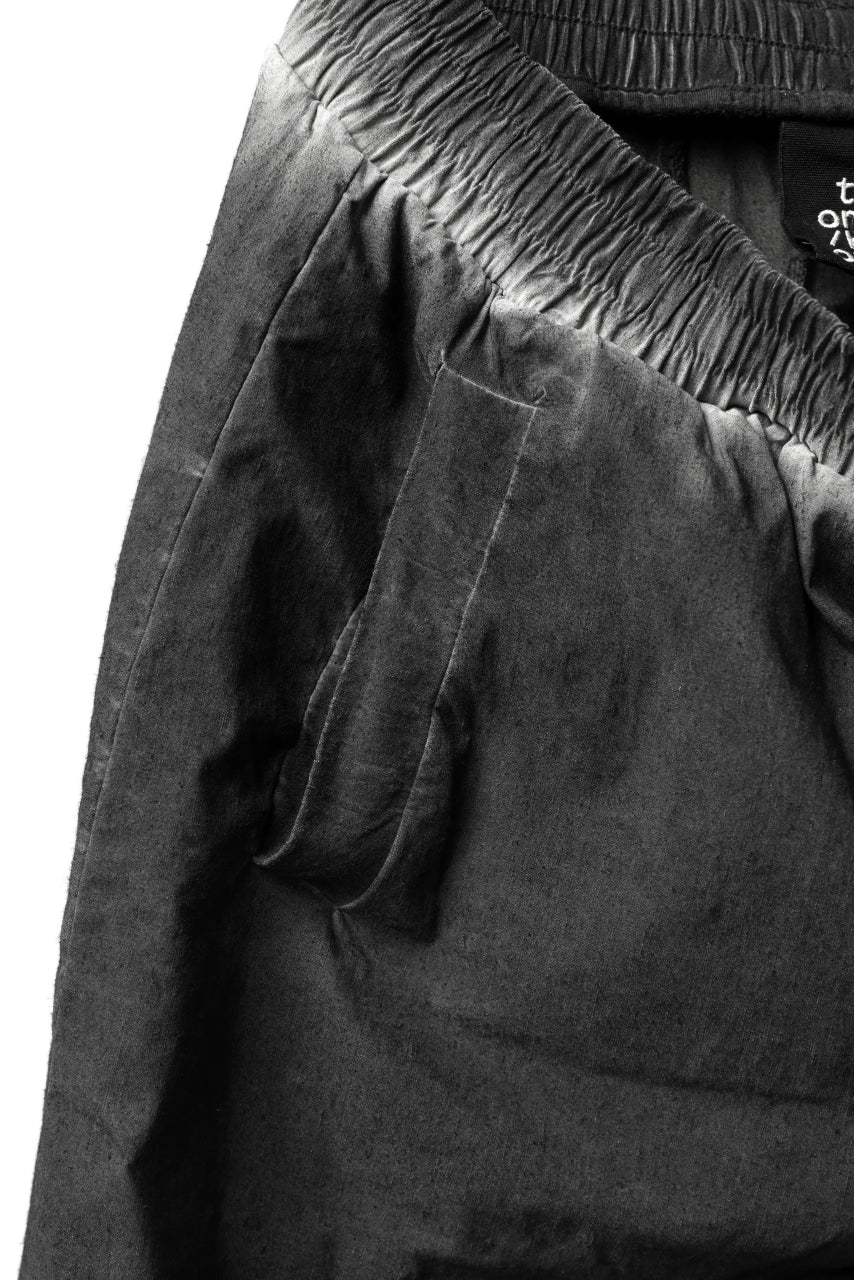 Load image into Gallery viewer, thomkrom DROP CROTCH JOGGER PANTS / DYEING ELASTIC WOVEN (BLACK OIL)