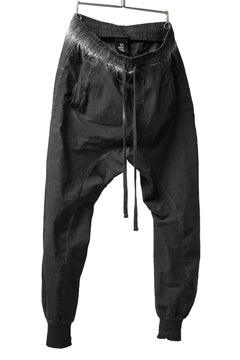 Load image into Gallery viewer, thomkrom DROP CROTCH JOGGER PANTS / DYEING ELASTIC WOVEN (BLACK OIL)