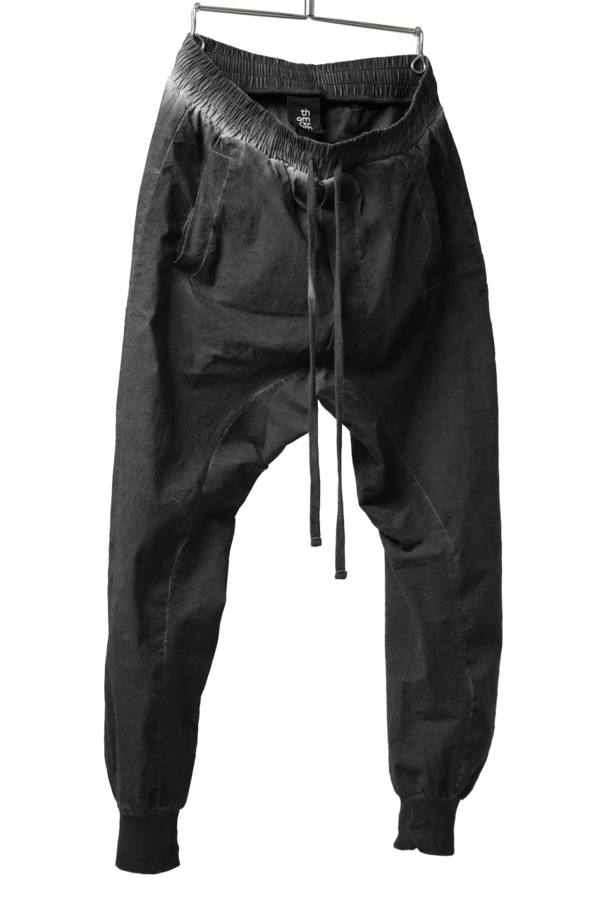 Load image into Gallery viewer, thomkrom DROP CROTCH JOGGER PANTS / DYEING ELASTIC WOVEN (BLACK OIL)
