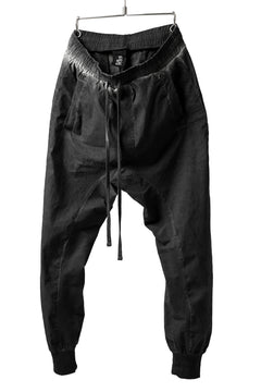 Load image into Gallery viewer, thomkrom DROP CROTCH JOGGER PANTS / DYEING ELASTIC WOVEN (BLACK OIL)