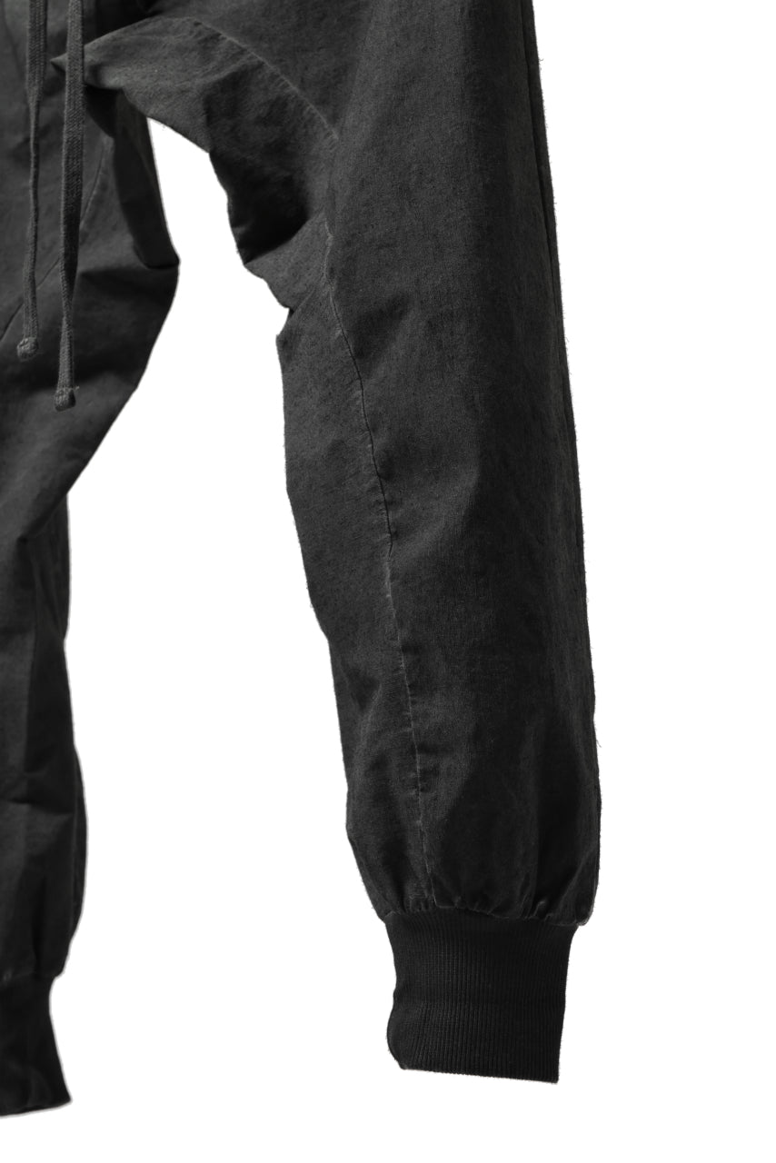 Load image into Gallery viewer, thomkrom DROP CROTCH JOGGER PANTS / DYEING ELASTIC WOVEN (BLACK OIL)
