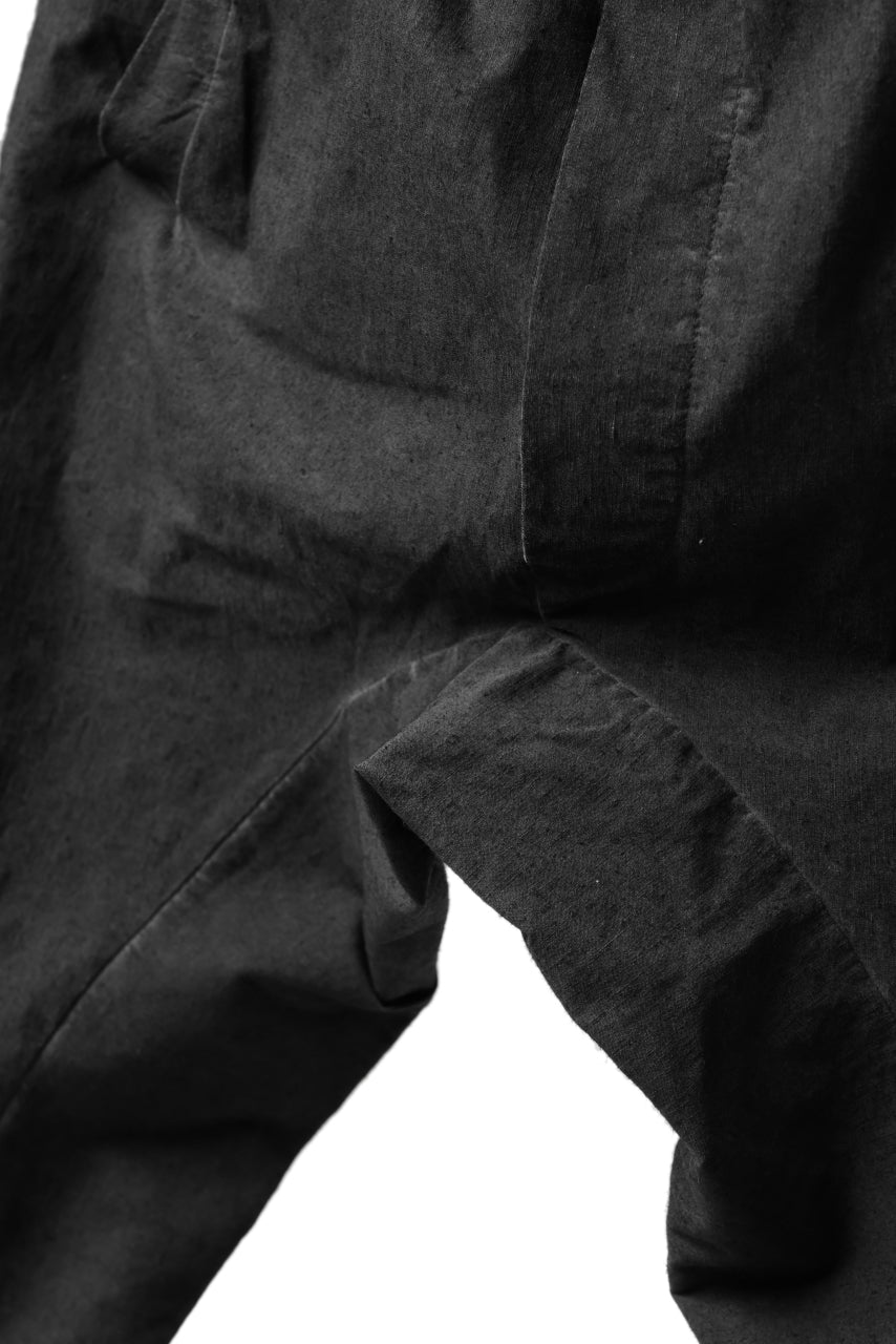 Load image into Gallery viewer, thomkrom DROP CROTCH JOGGER PANTS / DYEING ELASTIC WOVEN (BLACK OIL)