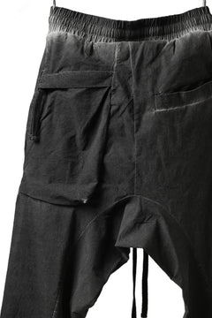 Load image into Gallery viewer, thomkrom DROP CROTCH JOGGER PANTS / DYEING ELASTIC WOVEN (BLACK OIL)