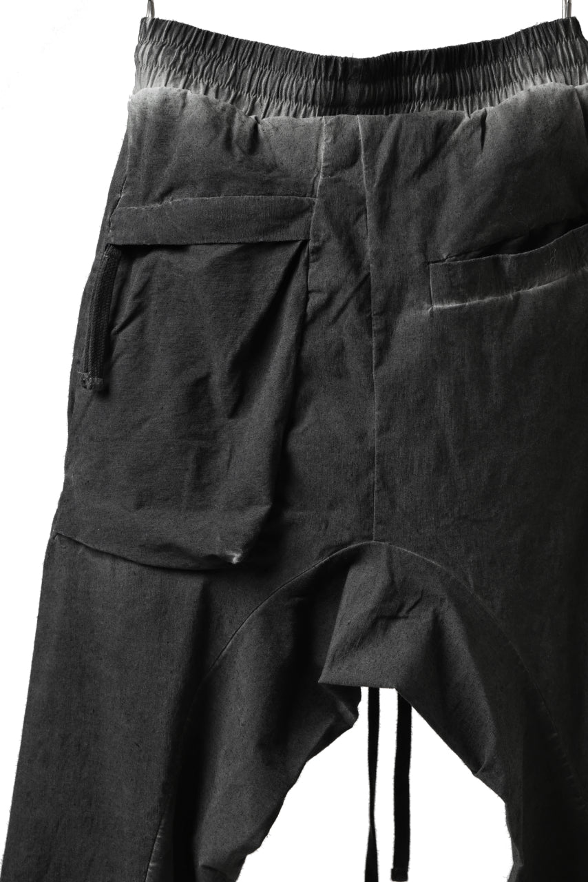 Load image into Gallery viewer, thomkrom DROP CROTCH JOGGER PANTS / DYEING ELASTIC WOVEN (BLACK OIL)