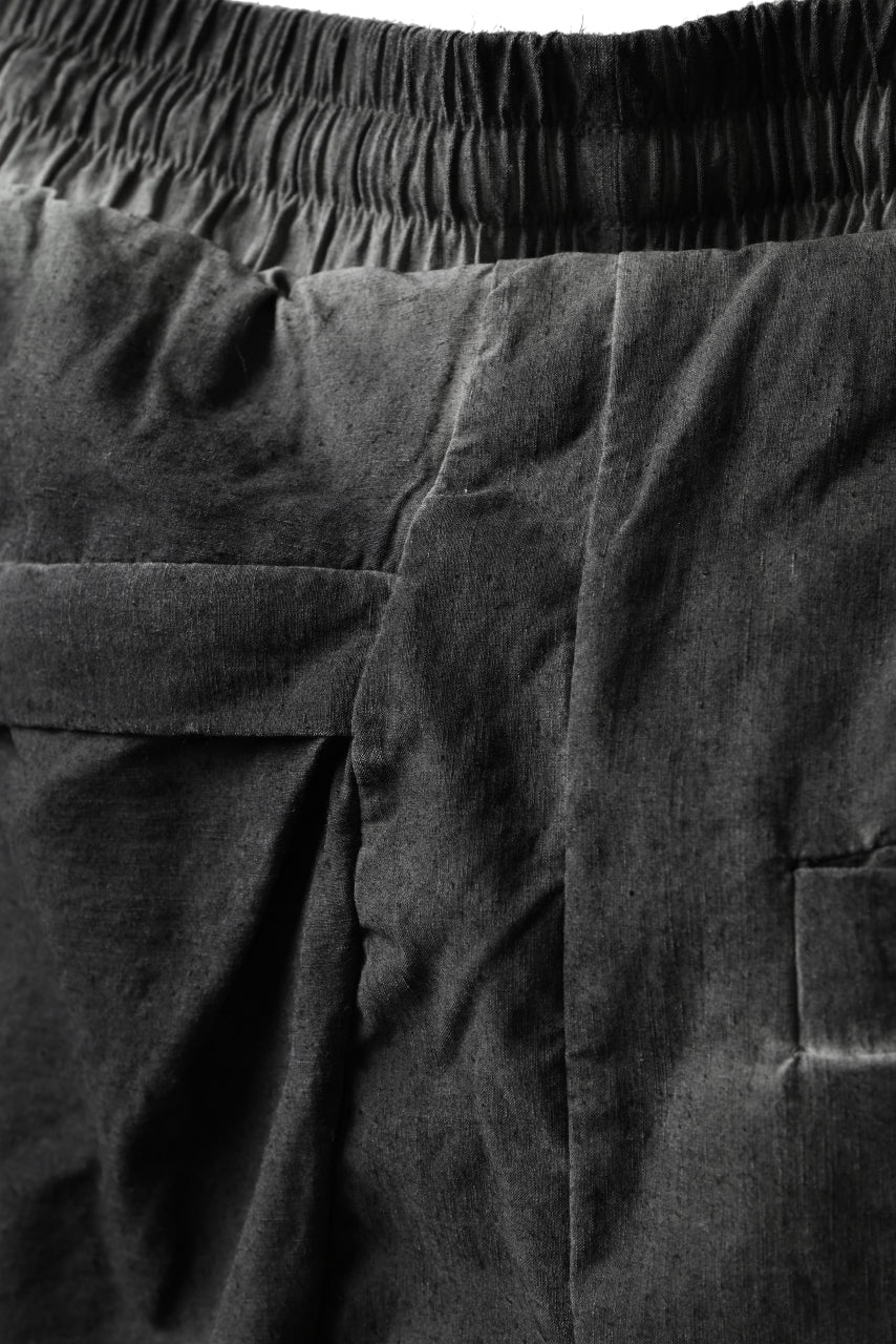 Load image into Gallery viewer, thomkrom DROP CROTCH JOGGER PANTS / DYEING ELASTIC WOVEN (BLACK OIL)