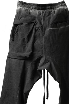 Load image into Gallery viewer, thomkrom DROP CROTCH JOGGER PANTS / DYEING ELASTIC WOVEN (BLACK OIL)