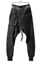 Load image into Gallery viewer, thomkrom DROP CROTCH JOGGER PANTS / DYEING ELASTIC WOVEN (BLACK OIL)