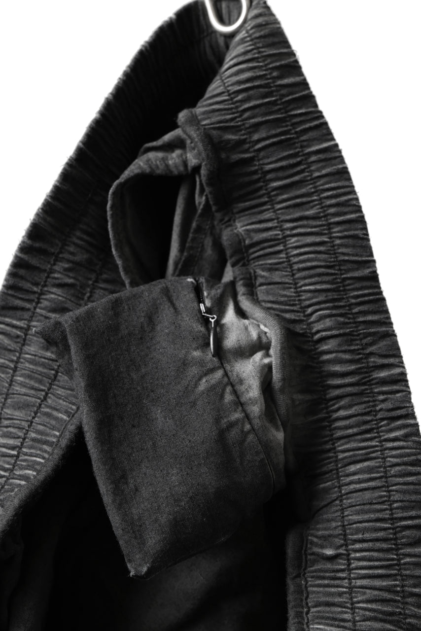 Load image into Gallery viewer, thomkrom DROP CROTCH JOGGER PANTS / DYEING ELASTIC WOVEN (BLACK OIL)