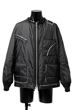 画像をギャラリービューアに読み込む, Y's BANG ON! No.173 POLYESTER TAFFETA + WOOL PILE PATCHED BLOUSON (BLACK)