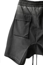 画像をギャラリービューアに読み込む, thomkrom DROP CROTCH SHORTS / DYEING ELASTIC NYLON (BLACK OIL)