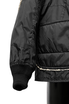 画像をギャラリービューアに読み込む, Y's BANG ON! No.173 POLYESTER TAFFETA + WOOL PILE PATCHED BLOUSON (BLACK)