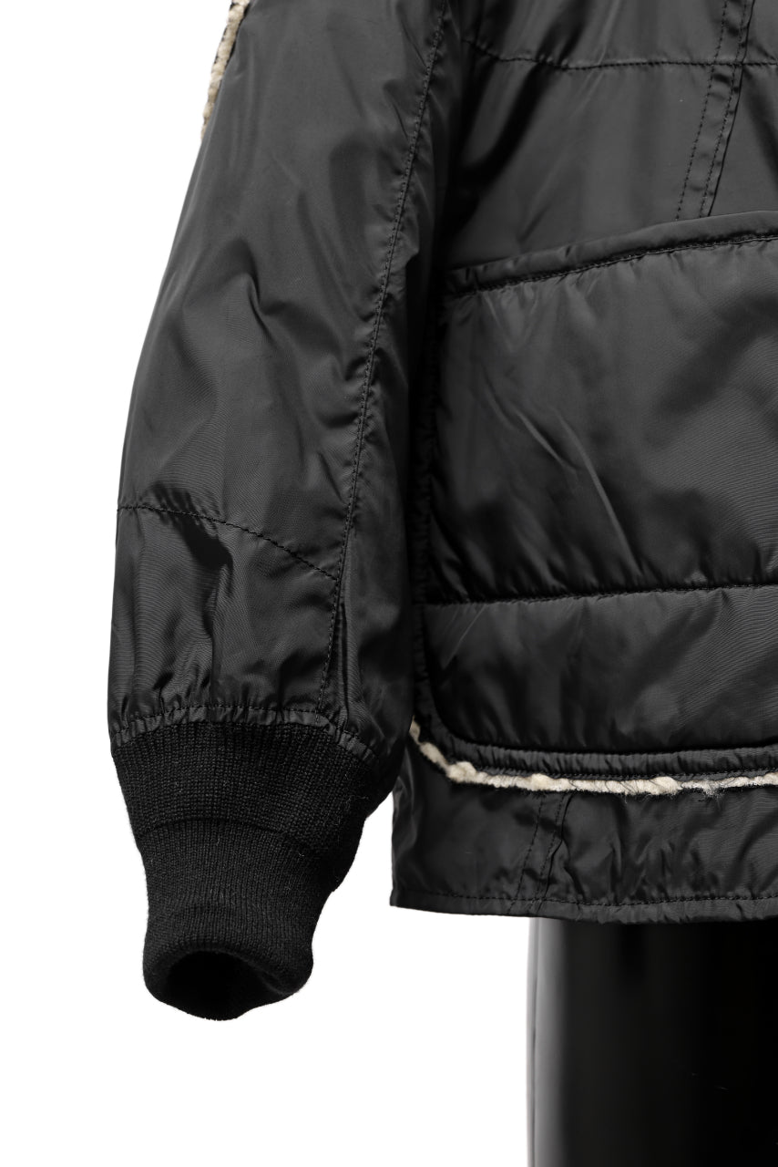 画像をギャラリービューアに読み込む, Y's BANG ON! No.173 POLYESTER TAFFETA + WOOL PILE PATCHED BLOUSON (BLACK)