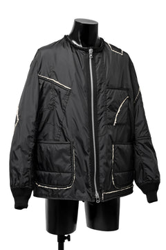 画像をギャラリービューアに読み込む, Y's BANG ON! No.173 POLYESTER TAFFETA + WOOL PILE PATCHED BLOUSON (BLACK)
