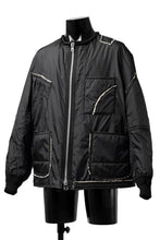 画像をギャラリービューアに読み込む, Y's BANG ON! No.173 POLYESTER TAFFETA + WOOL PILE PATCHED BLOUSON (BLACK)