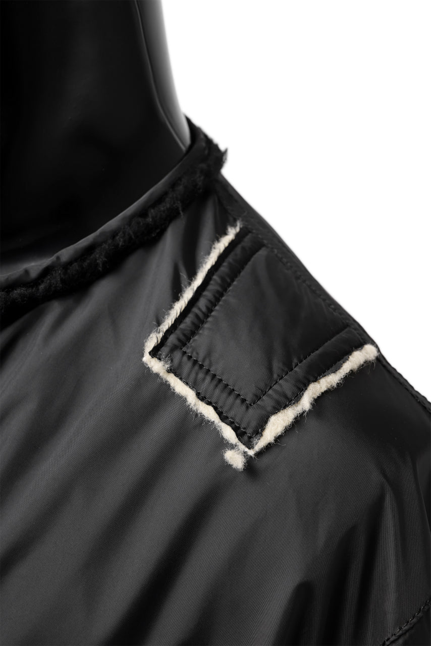 画像をギャラリービューアに読み込む, Y's BANG ON! No.173 POLYESTER TAFFETA + WOOL PILE PATCHED BLOUSON (BLACK)