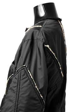 画像をギャラリービューアに読み込む, Y's BANG ON! No.173 POLYESTER TAFFETA + WOOL PILE PATCHED BLOUSON (BLACK)
