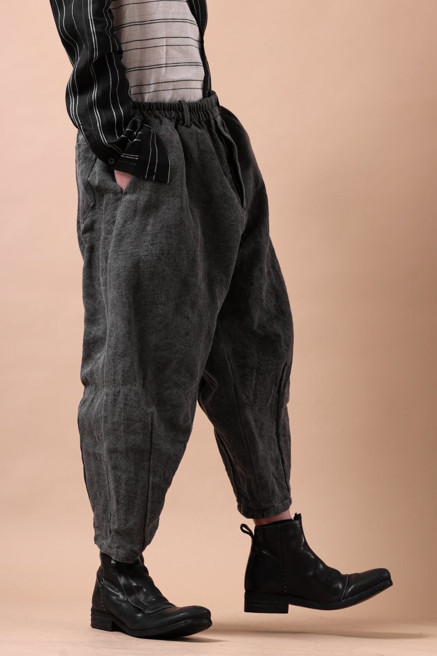 画像をギャラリービューアに読み込む, YUTA MATSUOKA exclusive easy darts pants / high-density linen jp paper (bincho ink black)