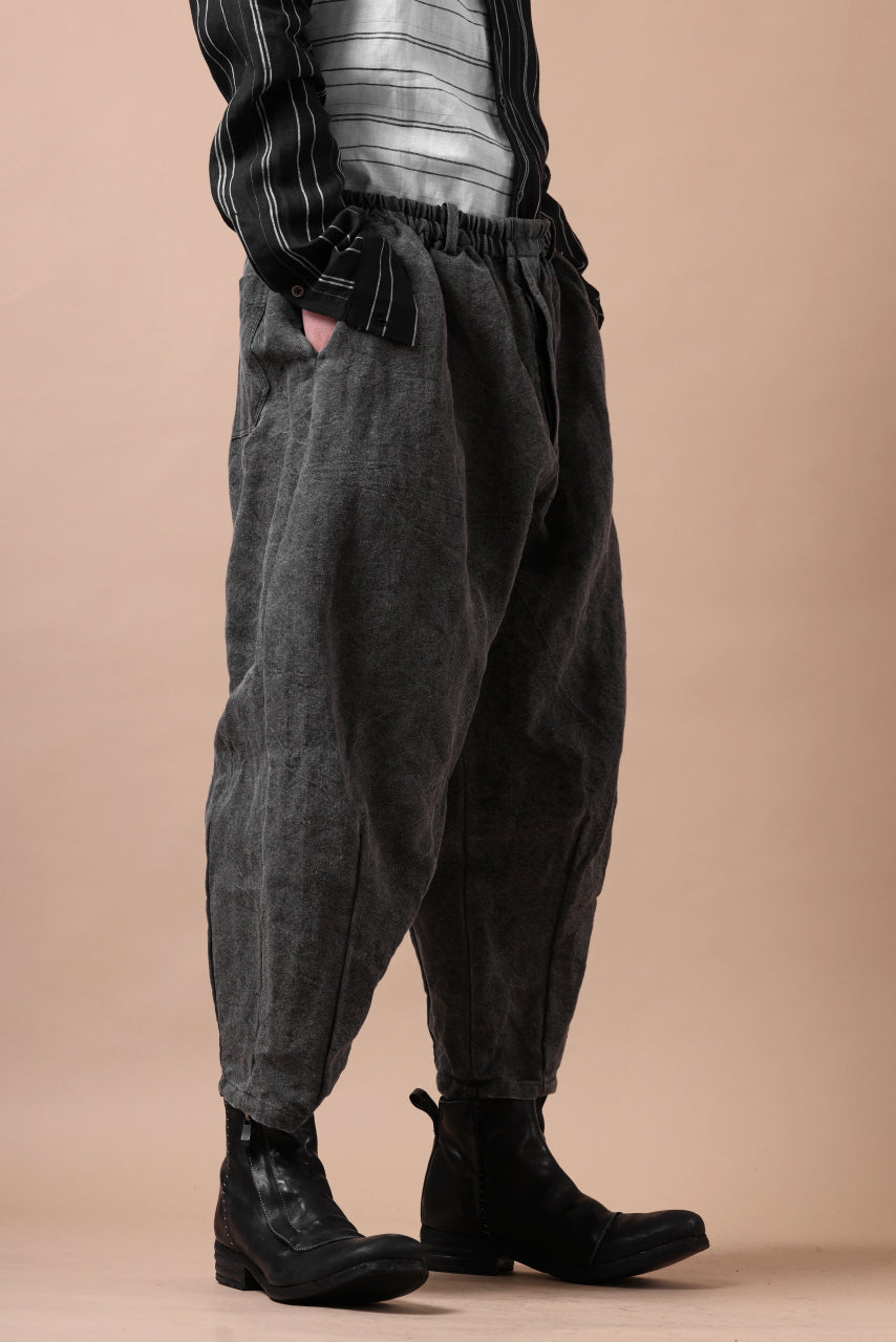 画像をギャラリービューアに読み込む, YUTA MATSUOKA exclusive easy darts pants / high-density linen jp paper (bincho ink black)