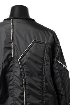 画像をギャラリービューアに読み込む, Y's BANG ON! No.173 POLYESTER TAFFETA + WOOL PILE PATCHED BLOUSON (BLACK)