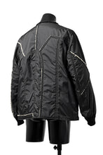 画像をギャラリービューアに読み込む, Y's BANG ON! No.173 POLYESTER TAFFETA + WOOL PILE PATCHED BLOUSON (BLACK)
