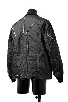 画像をギャラリービューアに読み込む, Y's BANG ON! No.173 POLYESTER TAFFETA + WOOL PILE PATCHED BLOUSON (BLACK)