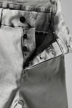 画像をギャラリービューアに読み込む, thomkrom ACID BLEACH SCAR STITCH SLIM TROUSERS / STRETCH TENCEL DENIM (LIGHT GREY)