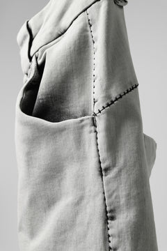画像をギャラリービューアに読み込む, thomkrom ACID BLEACH SCAR STITCH SLIM TROUSERS / STRETCH TENCEL DENIM (LIGHT GREY)