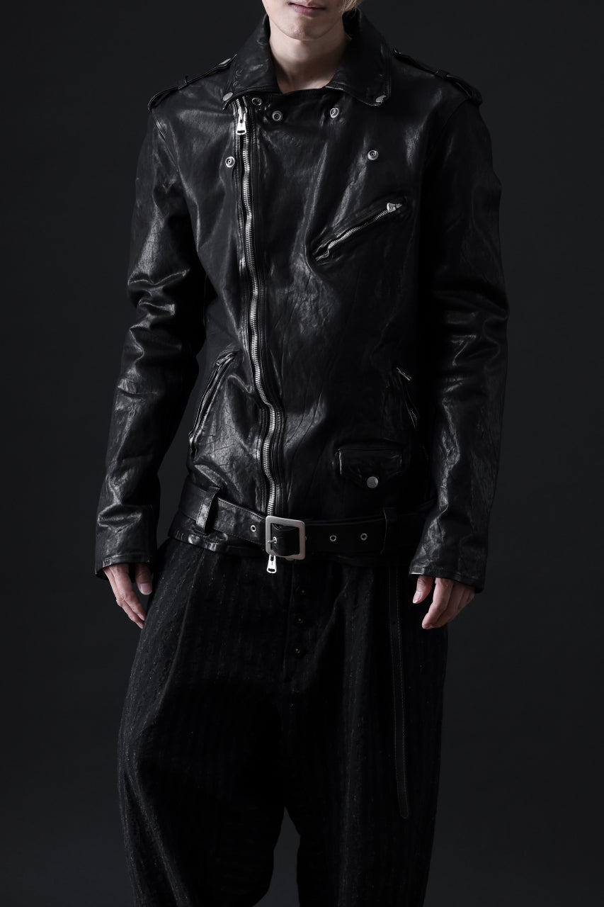 画像をギャラリービューアに読み込む, ISAMU KATAYAMA BACKLASH DOUBLE BREASTED JACKET / DOUBLE-SHOULDER OBJECT DYED (BLACK)