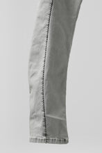 画像をギャラリービューアに読み込む, thomkrom ACID BLEACH SCAR STITCH SLIM TROUSERS / STRETCH TENCEL DENIM (LIGHT GREY)