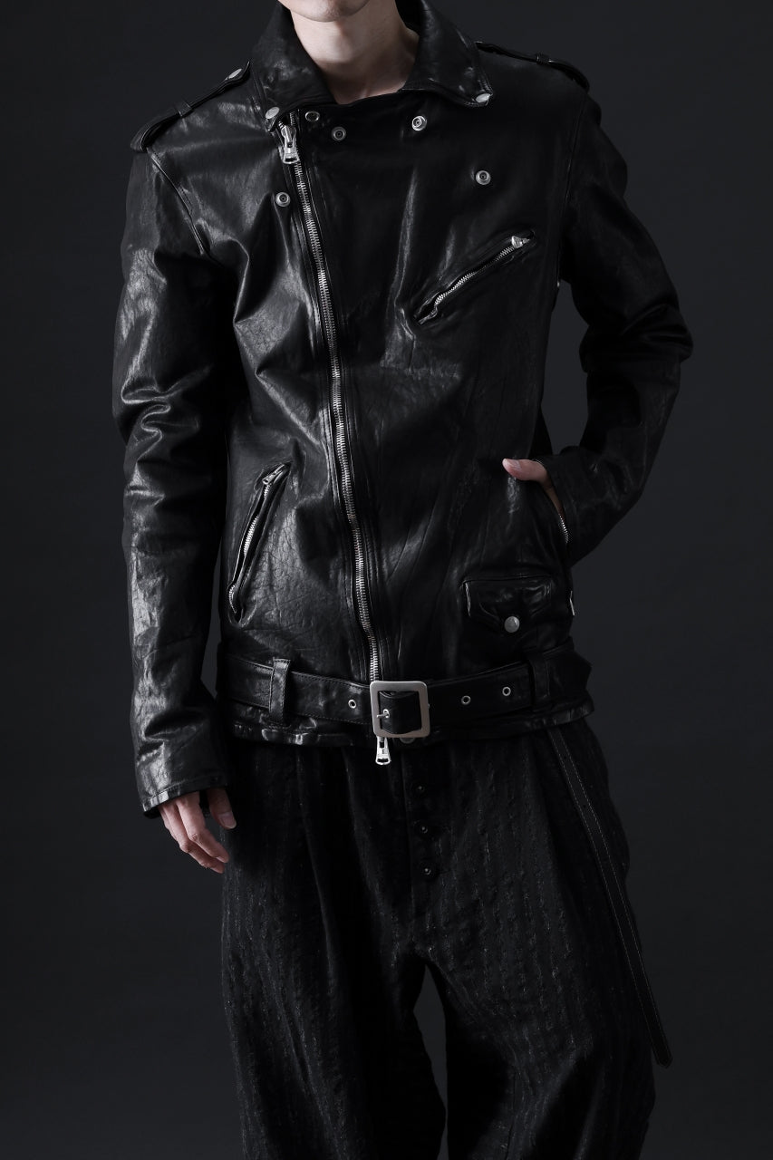 画像をギャラリービューアに読み込む, ISAMU KATAYAMA BACKLASH DOUBLE BREASTED JACKET / DOUBLE-SHOULDER OBJECT DYED (BLACK)