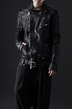 画像をギャラリービューアに読み込む, ISAMU KATAYAMA BACKLASH DOUBLE BREASTED JACKET / DOUBLE-SHOULDER OBJECT DYED (BLACK)