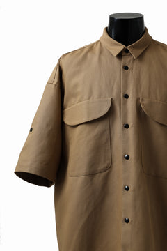画像をギャラリービューアに読み込む, KLASICA SH-034 LOOSE FIT ROLL UP HALF SLEEVE SHIRT / C/L HIGH RISE TWILL (AMBER)