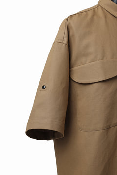 画像をギャラリービューアに読み込む, KLASICA SH-034 LOOSE FIT ROLL UP HALF SLEEVE SHIRT / C/L HIGH RISE TWILL (AMBER)