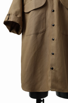 画像をギャラリービューアに読み込む, KLASICA SH-034 LOOSE FIT ROLL UP HALF SLEEVE SHIRT / C/L HIGH RISE TWILL (AMBER)
