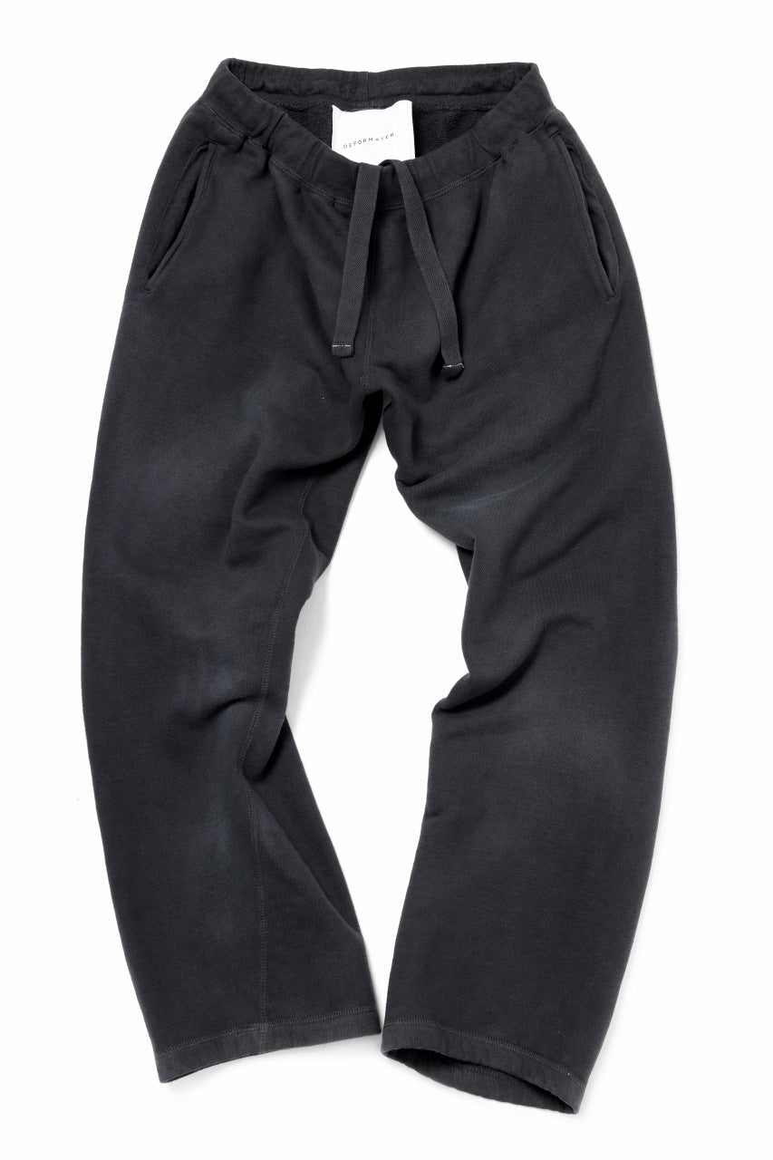 画像をギャラリービューアに読み込む, DEFORMATER.® THREE PROCESSING SWEAT REGULAR PANT - DYED/BIO/FROST EFFECT (VINTAGE BLACK)