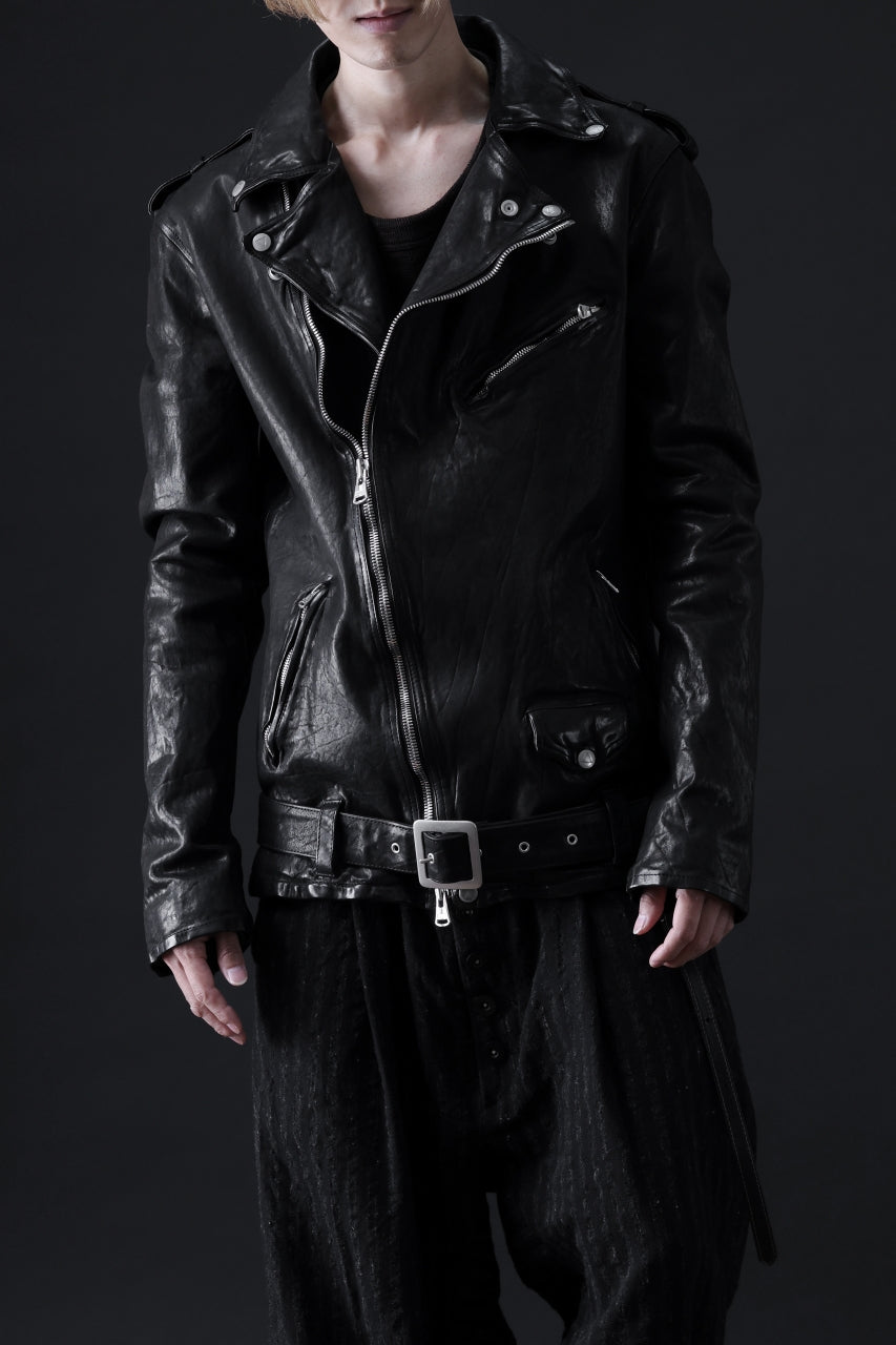 画像をギャラリービューアに読み込む, ISAMU KATAYAMA BACKLASH DOUBLE BREASTED JACKET / DOUBLE-SHOULDER OBJECT DYED (BLACK)