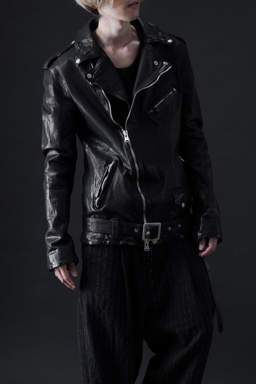 画像をギャラリービューアに読み込む, ISAMU KATAYAMA BACKLASH DOUBLE BREASTED JACKET / DOUBLE-SHOULDER OBJECT DYED (BLACK)