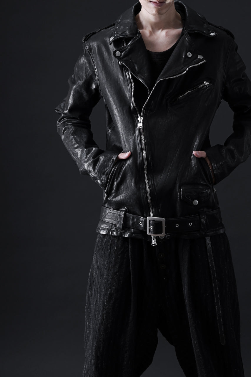 画像をギャラリービューアに読み込む, ISAMU KATAYAMA BACKLASH DOUBLE BREASTED JACKET / DOUBLE-SHOULDER OBJECT DYED (BLACK)