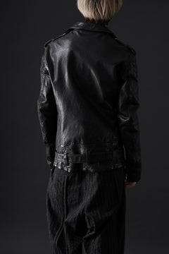 画像をギャラリービューアに読み込む, ISAMU KATAYAMA BACKLASH DOUBLE BREASTED JACKET / DOUBLE-SHOULDER OBJECT DYED (BLACK)
