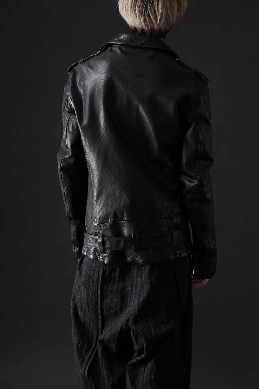 画像をギャラリービューアに読み込む, ISAMU KATAYAMA BACKLASH DOUBLE BREASTED JACKET / DOUBLE-SHOULDER OBJECT DYED (BLACK)