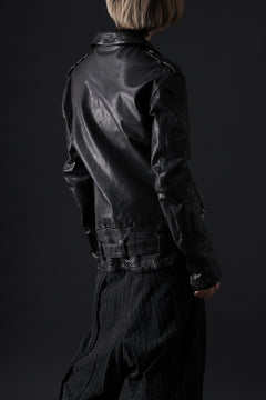 画像をギャラリービューアに読み込む, ISAMU KATAYAMA BACKLASH DOUBLE BREASTED JACKET / DOUBLE-SHOULDER OBJECT DYED (BLACK)