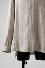 画像をギャラリービューアに読み込む, COLINA GARDENER SHIRT / SHADOW STRIPE (LINEN / NEPPED SILK) (BROWN)