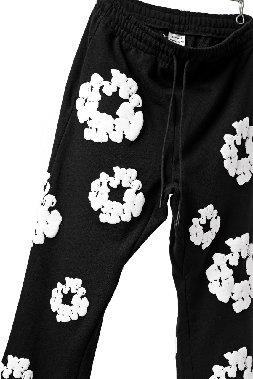 画像をギャラリービューアに読み込む, READYMADE x DENIM TEARS COTTON WREATH SWEAT FLARE PANTS (BLACK)