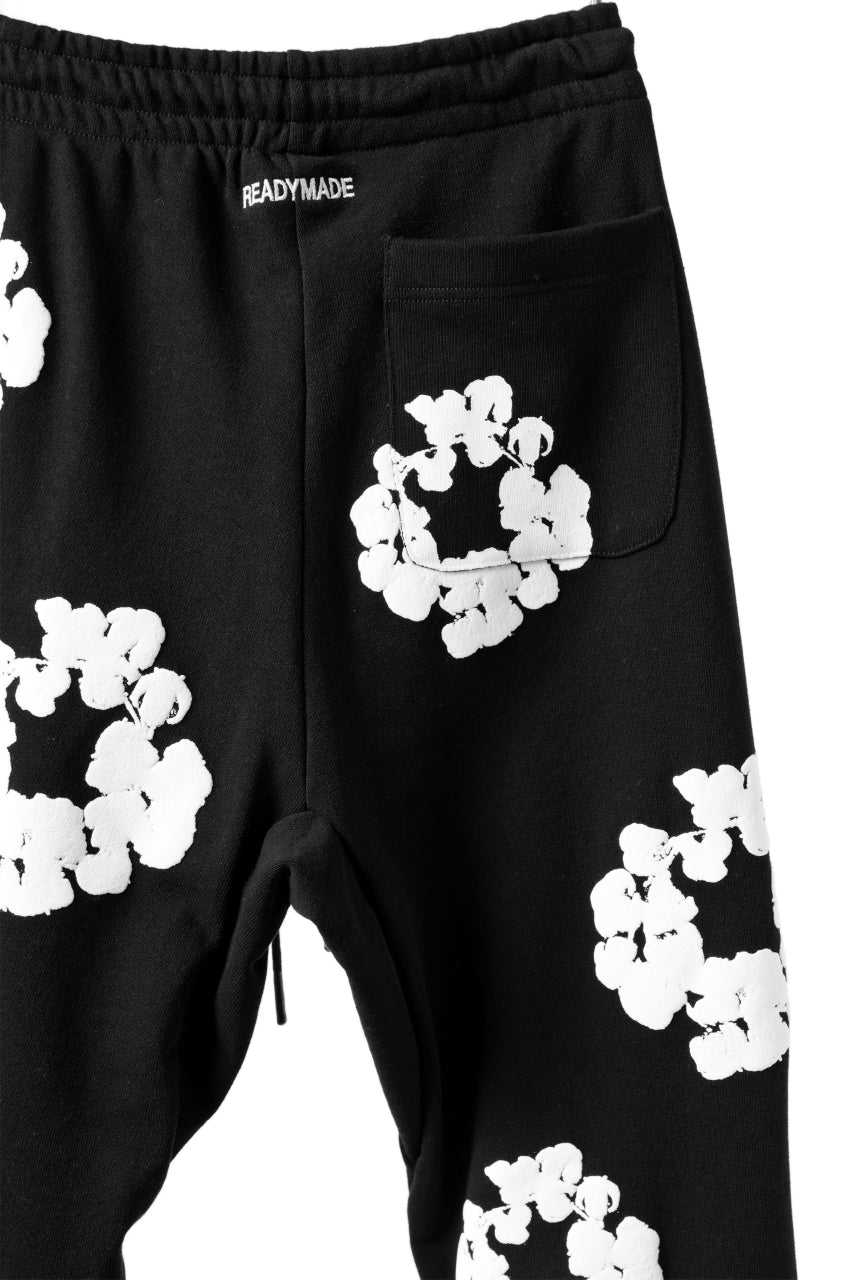 画像をギャラリービューアに読み込む, READYMADE x DENIM TEARS COTTON WREATH SWEAT FLARE PANTS (BLACK)
