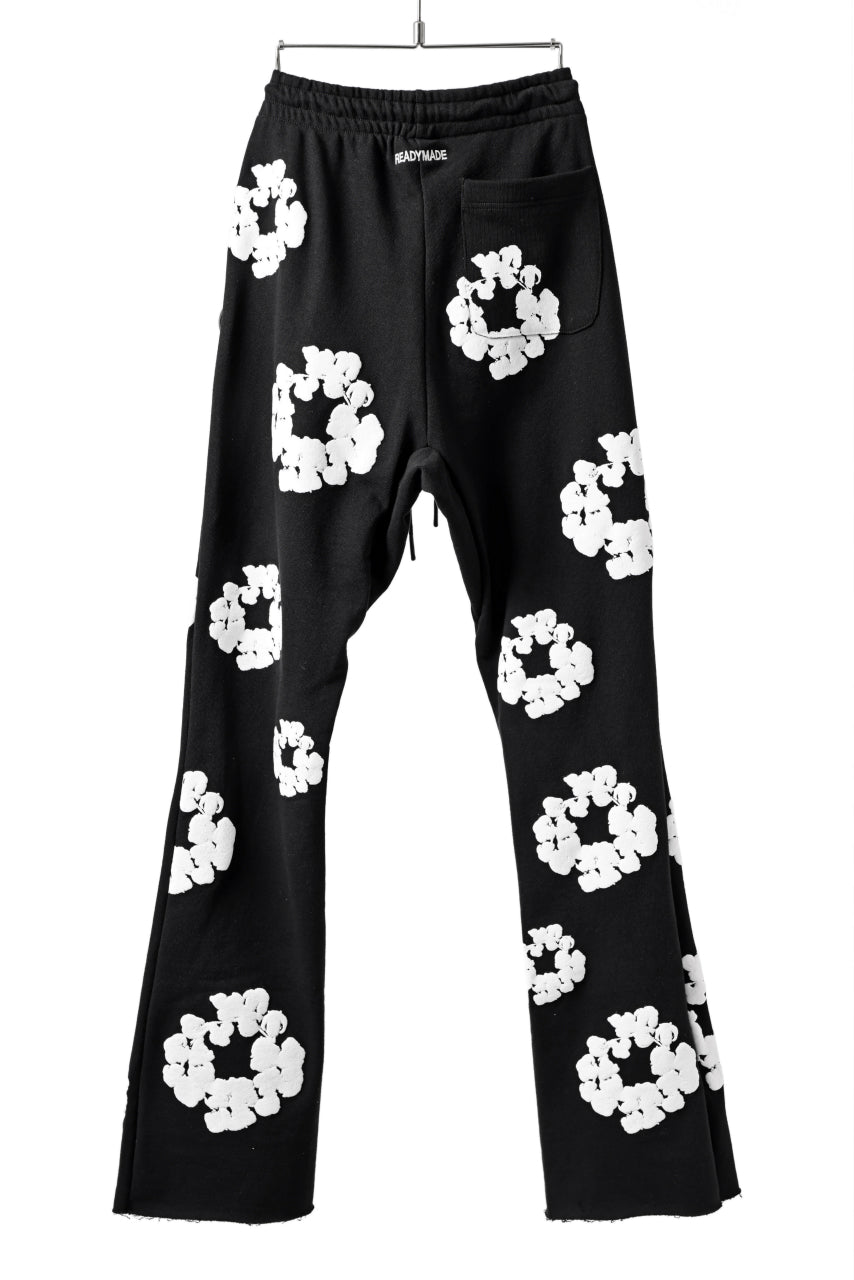 画像をギャラリービューアに読み込む, READYMADE x DENIM TEARS COTTON WREATH SWEAT FLARE PANTS (BLACK)