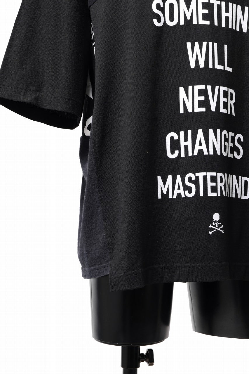 Load image into Gallery viewer, mastermind JAPAN x CHANGES exclusive SHORT SLEEVE TEE / REGULAR FIT (BLACK #NIRVANA-YELLOW)