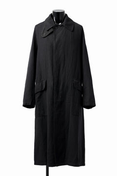 Load image into Gallery viewer, ISAMU KATAYAMA BACKLASH OVER COAT / GARMENT NATURAL DYED WOVEN + ELECTRIC HEATING LINER (SUMI)