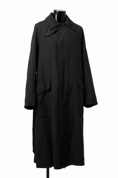 Load image into Gallery viewer, ISAMU KATAYAMA BACKLASH OVER COAT / GARMENT NATURAL DYED WOVEN + ELECTRIC HEATING LINER (SUMI)