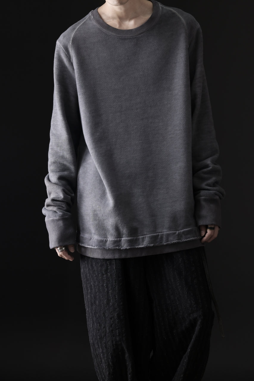 画像をギャラリービューアに読み込む, daub DYEING SWEAT PULLOVER / BRUSHED BACK TERRY FLEECE (GREY)