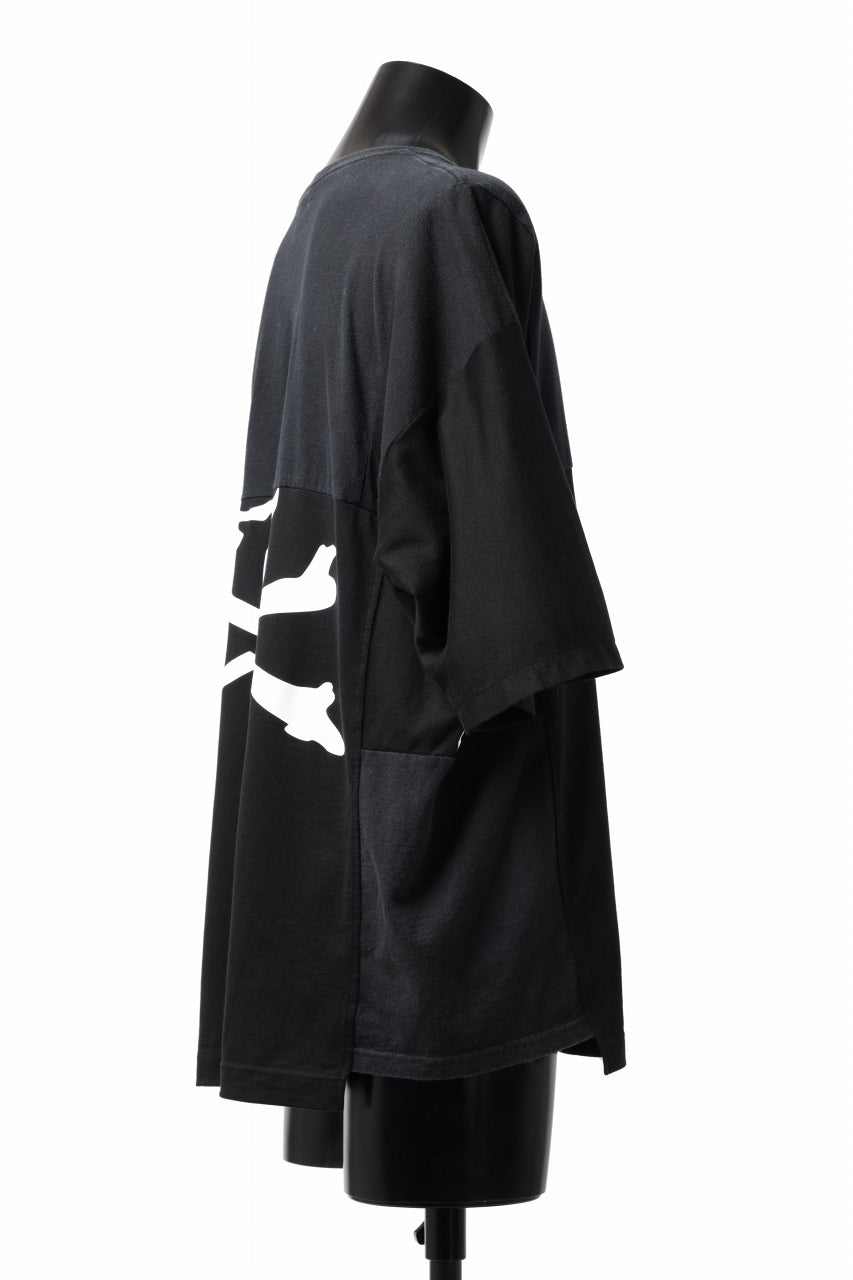 Load image into Gallery viewer, mastermind JAPAN x CHANGES exclusive SHORT SLEEVE TEE / REGULAR FIT (BLACK #NIRVANA-YELLOW)